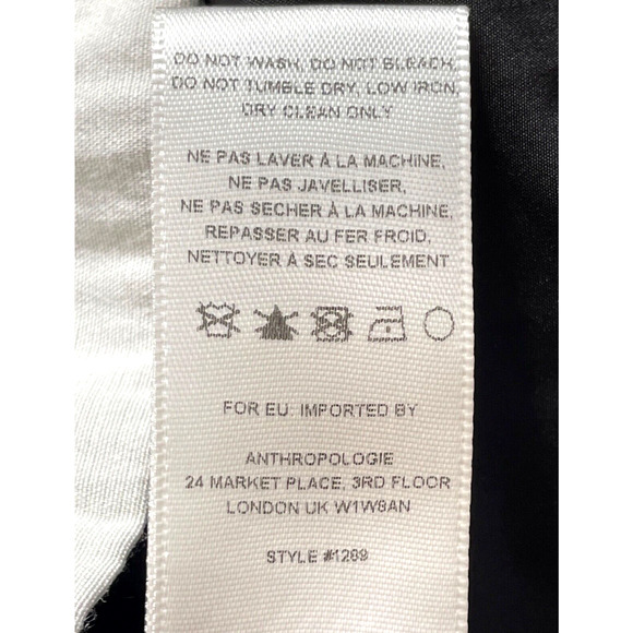 HUTCH Anthropologie "Britton" Size XL Black White Stripe Textured Back Zip Dress - Picture 9 of 10